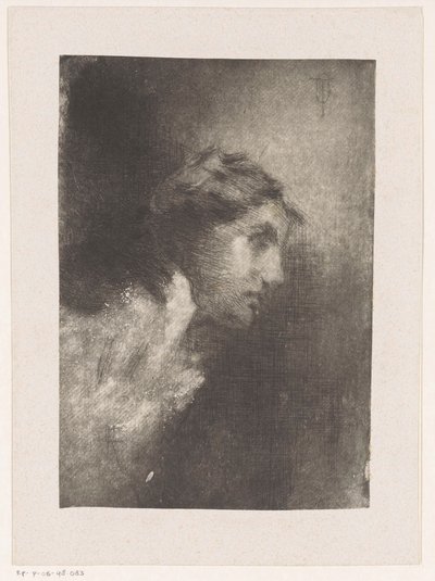 Kopf einer Frau von Monogrammist CR (Spanje)