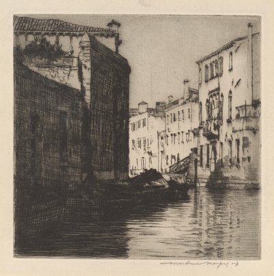 Ein Hinterkanal, Venedig (Paläste) von Mortimer Menpes