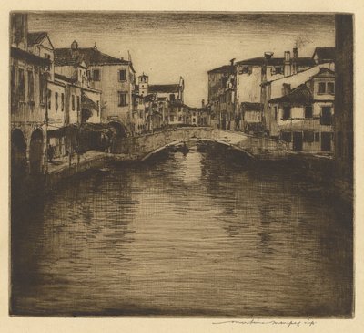 Ein Seitenkanal, Venedig von Mortimer Menpes