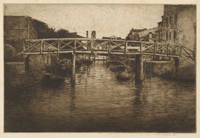 Eine alte Brücke, Venedig von Mortimer Menpes
