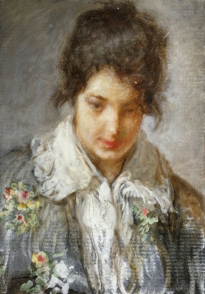 Porträt einer Dame von Mose Bianchi