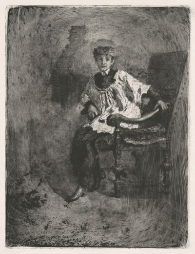 Sitzender Akolyth von Mose Bianchi