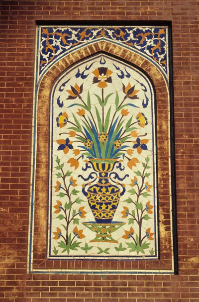 Glasierte Fliesenmosaik, ca. 1634-35 von Mughal School