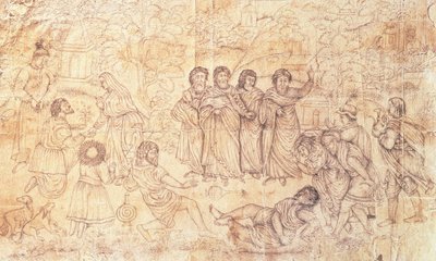 Der Tod des Ananias, ca. 1650-1680 von Mughal School