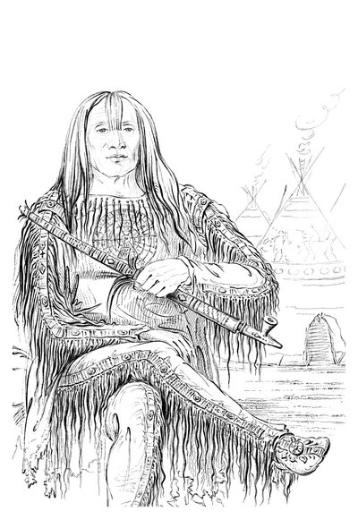 Häuptling der Blackfoot-Nation, 1841 von Myers and Co