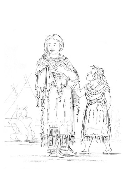 Indianische Frau und Kind, 1841 von Myers and Co