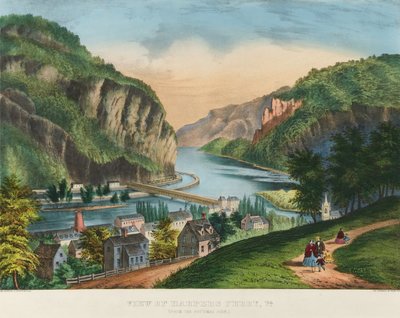 Ansicht von Harpers Ferry, Virginia von Nathaniel Currier