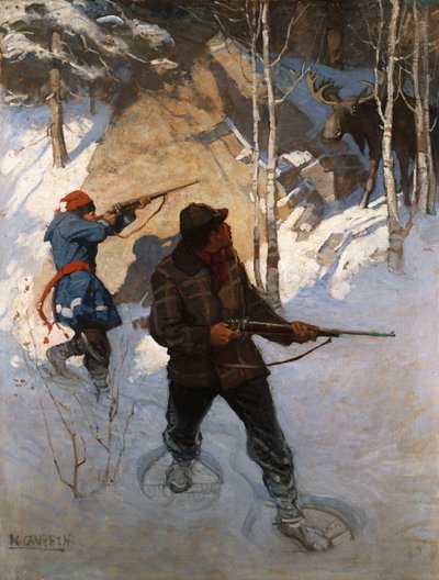Elchjagd von Newell Convers Wyeth