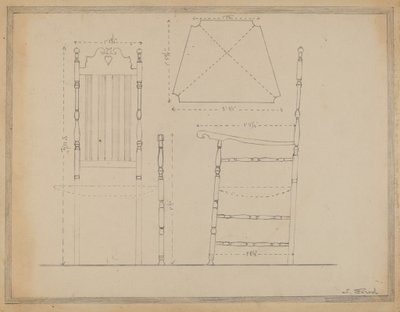 Zeichnung eines Stuhls von Nicholas Gorid