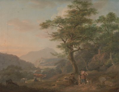 Eine Landschaft mit Figuren von Nicholas Pocock