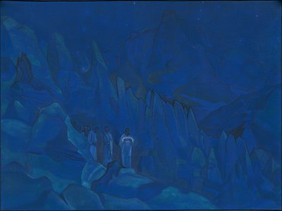 Brennende Dunkelheit, "Sein Land" Serie, 1924 von Nicholas Roerich