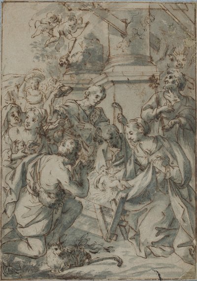Die Anbetung der Hirten von Nicolò Ricciolini