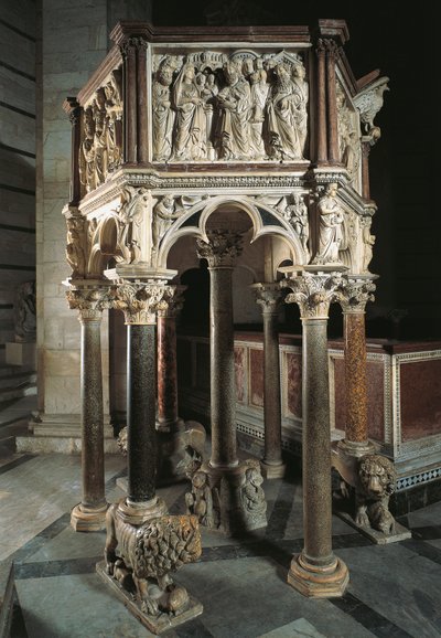Kanzel des Baptisteriums des Heiligen Johannes von Nicola Pisano