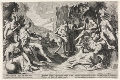 Das Urteil des Midas von Nicolaes Clock