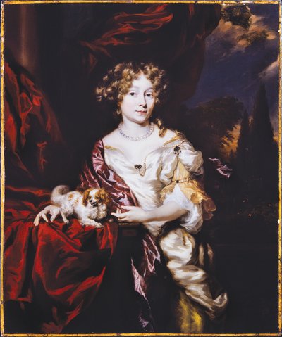 Porträt einer Dame, 1677 von Nicolaes Maes