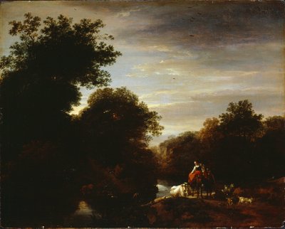 Bauern an einer Furt von Nicolaes Pietersz. Berchem