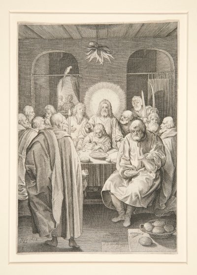 Das letzte Abendmahl (Passionsserie) von Nicolaes de Bruyn