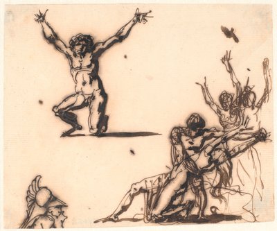 Achilleus und die Mägde klagen über den Tod von Patroklos von Nicolai Abildgaard