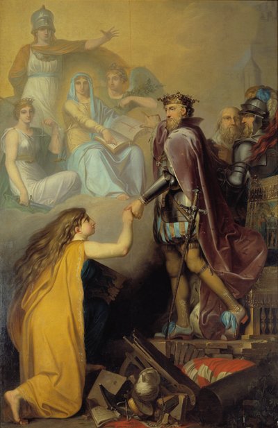 Christian III. unterstützt Dänemark von Nicolai Abildgaard