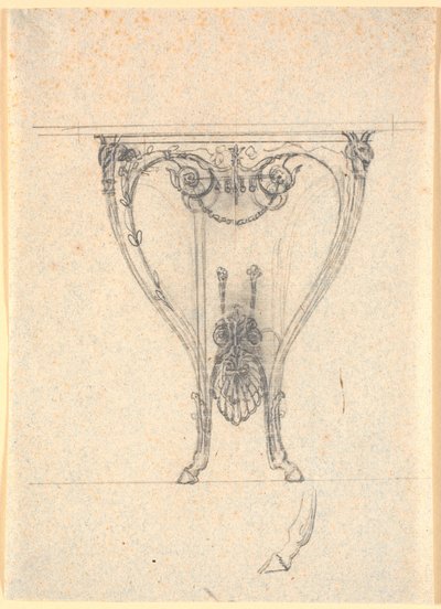 Ein Konsolentisch mit geschwungenen Bockbeinen von Nicolai Abildgaard