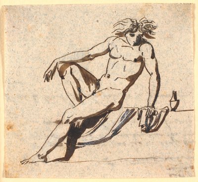 Sitzender männlicher Modell von Nicolai Abildgaard