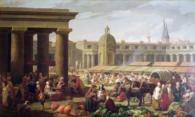 Les Halles, Paris von Nicolas Bernard Lepicie