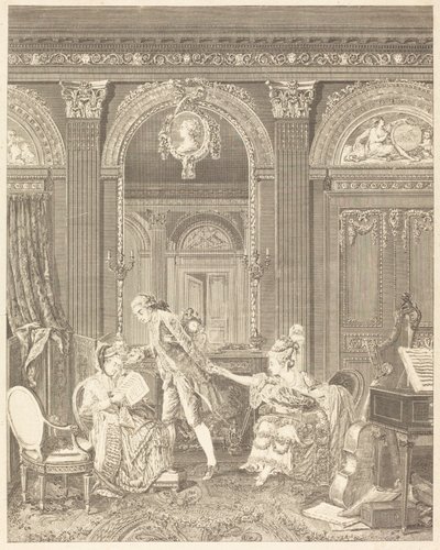 Der Liebesbrief von Nicolas Delaunay after Nicolas Lavreince