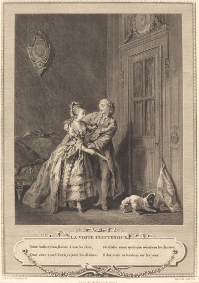 Der unerwartete Besuch von Nicolas Joseph Voyez after Sigmund Freudenberger