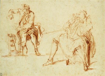 Studien von zwei Männern von Nicolas Lancret