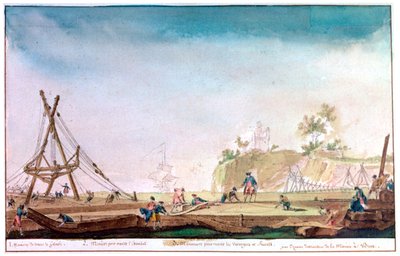 Der Hafen von Brest, um 1750-1810 von Nicolas Marie Ozanne