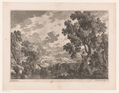 Flusslandschaft mit kurviger Straße von Nicolas Perelle