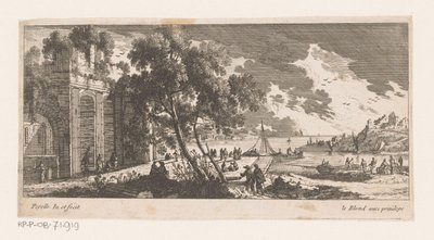 Ruine am Kai bei Meer von Nicolas Perelle