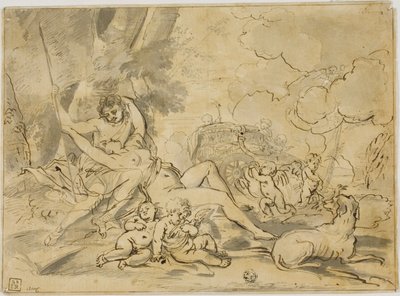 Figuren, Wagen und Hund von Nicolas Poussin
