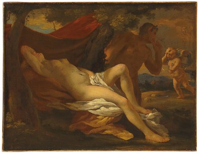 Jupiter und Antiope von Nicolas Poussin