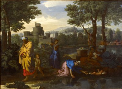 Die Aussetzung des Moses, 1654 von Nicolas Poussin