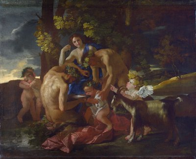 Die Erziehung des Bacchus, ca. 1628-29 von Nicolas Poussin