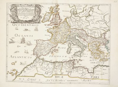 Karte des Römischen Reiches, ca. 1675-76 von Nicolas Sanson DAbbeville