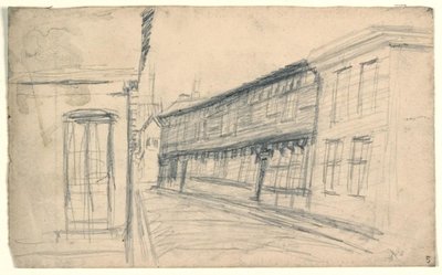 Häuser entlang einer Straße von Niels Larsen Stevns
