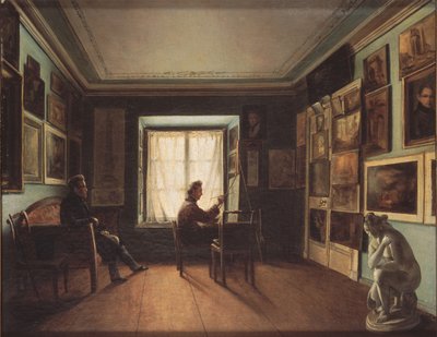 Das Atelier des Malers, 1820er Jahre von Nikita Zaytsev