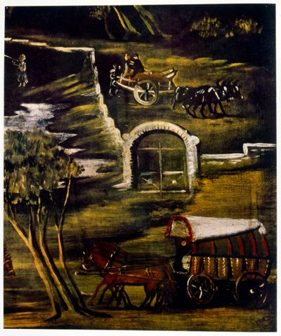 Transport durch die Landschaft von Zaqatala von Niko Pirosmani