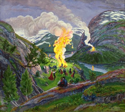 Mittsommerfeuer von Nikolai Astrup