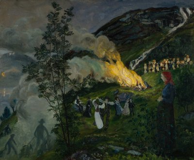 Mittsommerfeuer von Nikolai Astrup