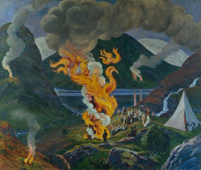 Mittsommerfeuer von Nikolai Astrup