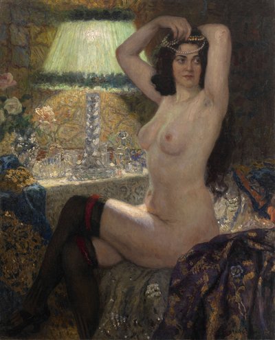 Bei der grünen Lampe von Nikolai Petrovich Bogdanov Belsky