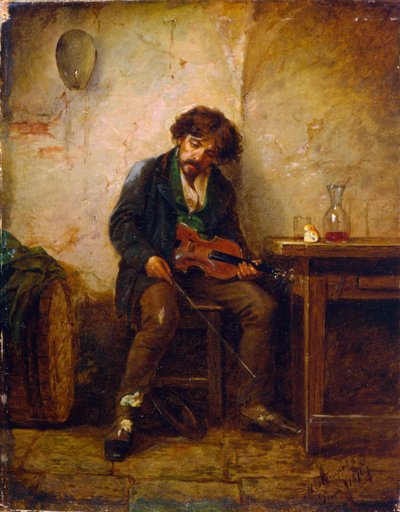 Ein Musiker, 1876 von Nikolai Petrovich Petrov