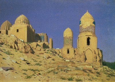 Hazreti Shakh-i-Zindeh Mausoleum in Samarkand, 1869-70 von Nikolai Stepanovich Vereshchagin