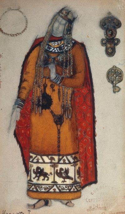 Wagner, Isolde / Figurine von Roerich von Nikolai Konstantinowitsch Roerich