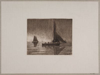 Regenwetter auf See von Nils Severin Lynge Hansteen
