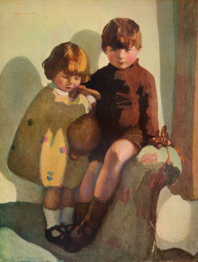 Ian und Rosemary, ca. 1923 von Norah Neilson Gray