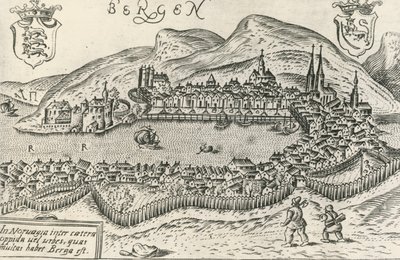 Stadt Bergen von Norwegian School